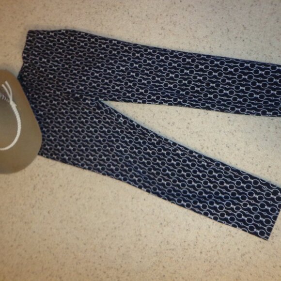 NWOT Ralph Lauren Equestrian Straight Leg Pant 6 Horse Bit Zip Navy/Wht - Picture 6 of 16